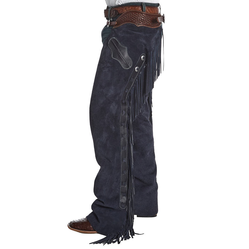 Rockin` Y Saddlery Denim Roughout Versatility Chaps