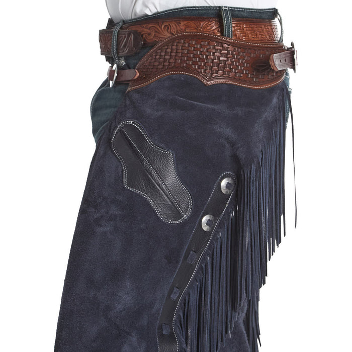 Rockin` Y Saddlery Denim Roughout Versatility Chaps