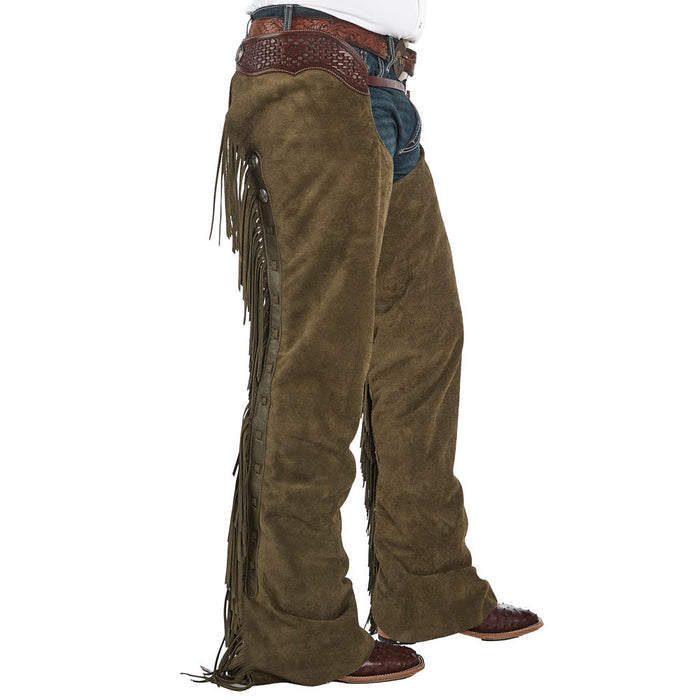 Rockin` Y Saddlery Olive Green Roughout Versatility Chaps