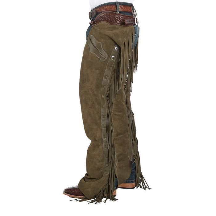 Rockin` Y Saddlery Olive Green Roughout Versatility Chaps