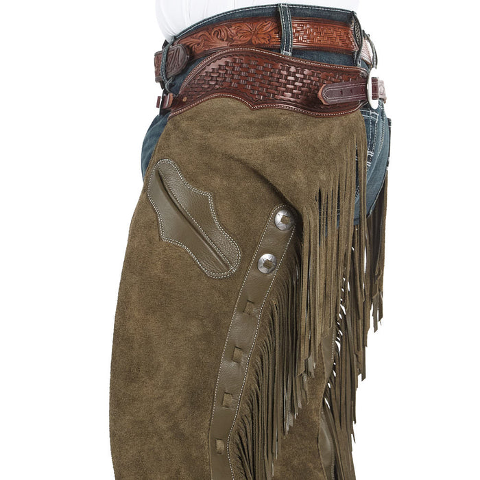 Rockin` Y Saddlery Olive Green Roughout Versatility Chaps