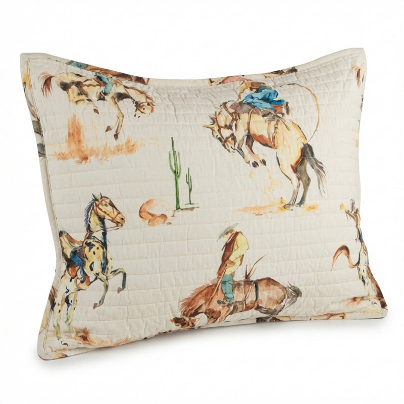 Rod's True Western Cowboy Bronco Standard Sham