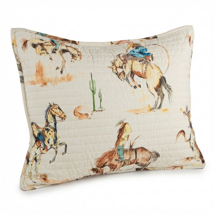 Rod's True Western Cowboy Bronco Standard Sham