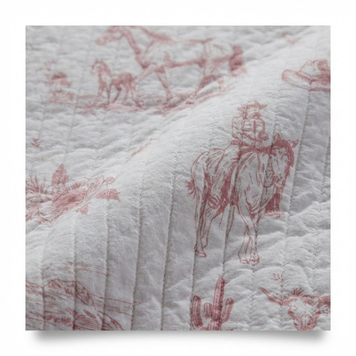 Rod's True Western Dusty Rose Cowgirl Toile Standard Sham