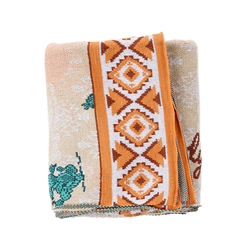 Rod's True Western Tumbleweed Tango Throw Blanket