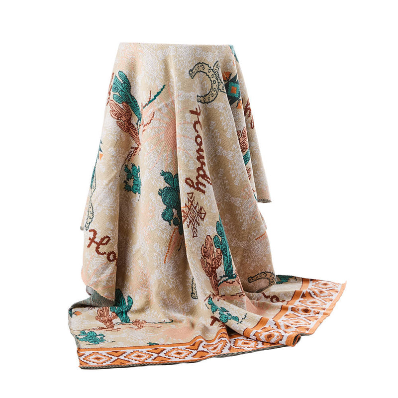 Rod's True Western Tumbleweed Tango Throw Blanket