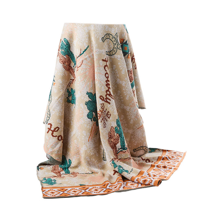 Rod's True Western Tumbleweed Tango Throw Blanket