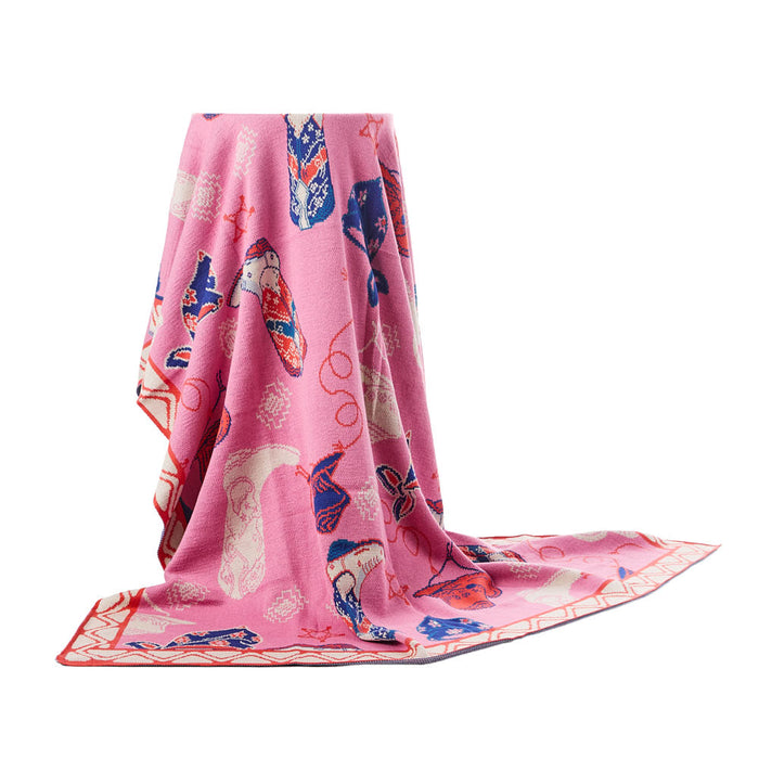 Rod's True Western Prairie Rose Roundup Throw Blanket