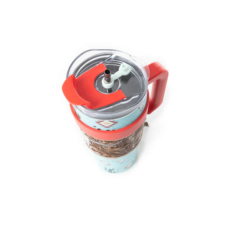 Myra Wide Wyoming Aztec Longhorn Tumbler