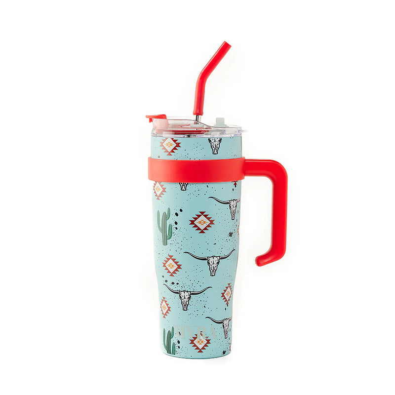 Myra Wide Wyoming Aztec Longhorn Tumbler
