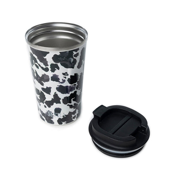 Myra Western Trail Brew Stainless Steel Mug Black Leopard