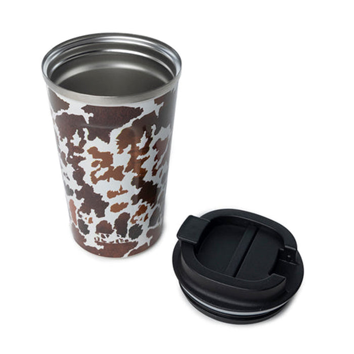 Myra Western Trail Brew Stainless Steel Mug Brown Leopard