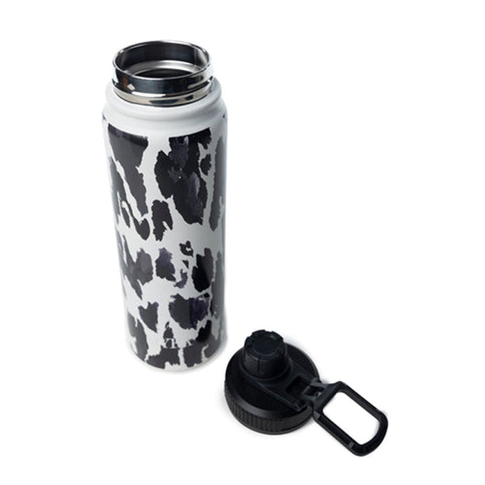 Myra Moo & Bloom Stainless Steel Water Bottle Black Leopard