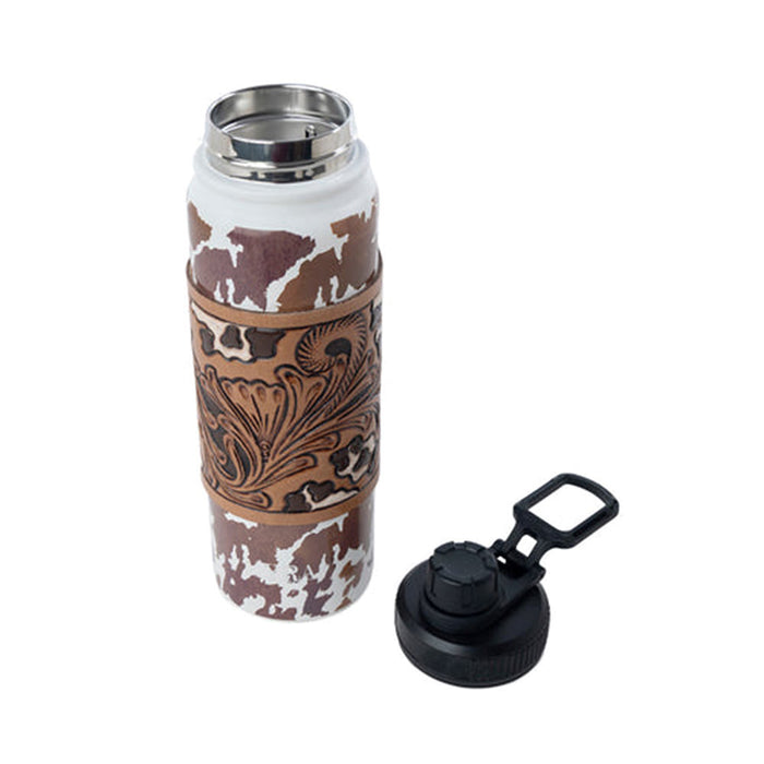 Myra Moo & Bloom Stainless Steel Water Bottle Brown Leopard