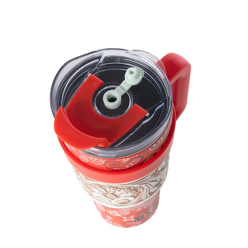 Myra Bandana Tooled Red Tumbler