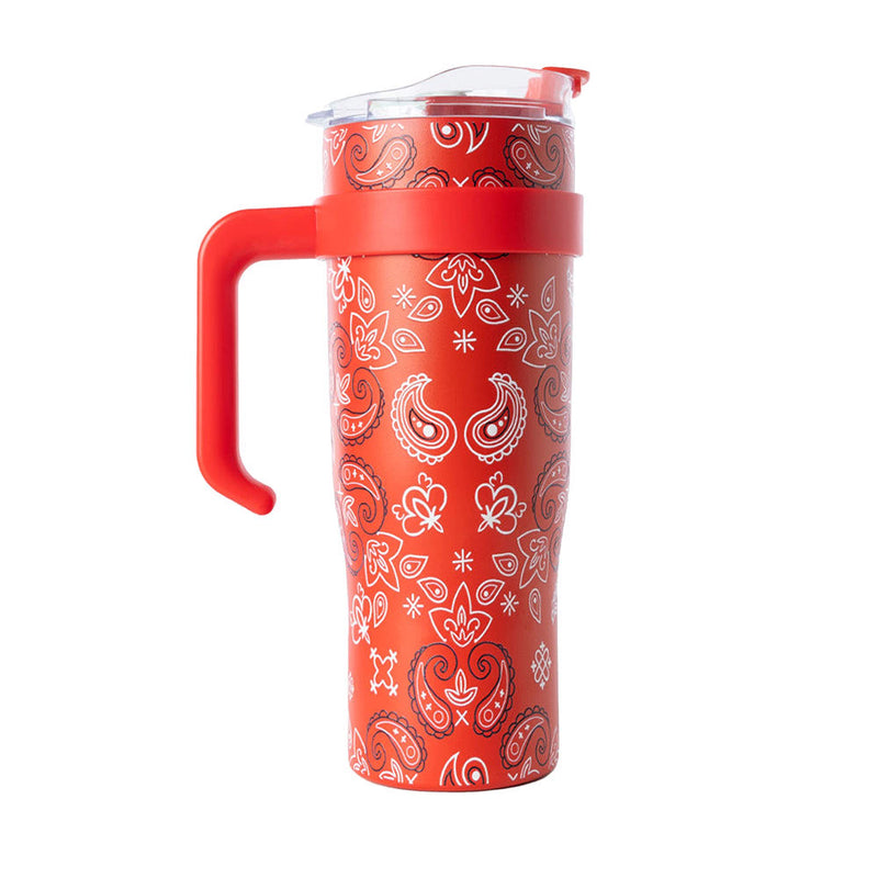 Myra Bandana Tooled Red Tumbler