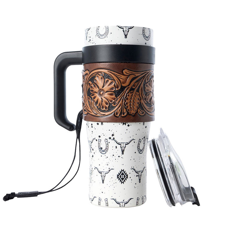 Myra Westmark Tooled Western Tumbler