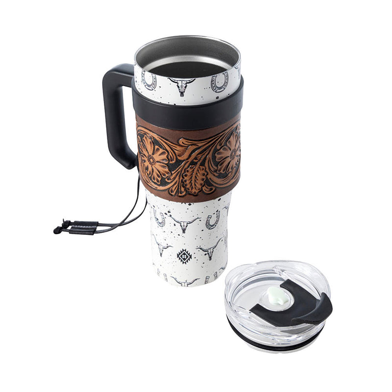 Myra Westmark Tooled Western Tumbler