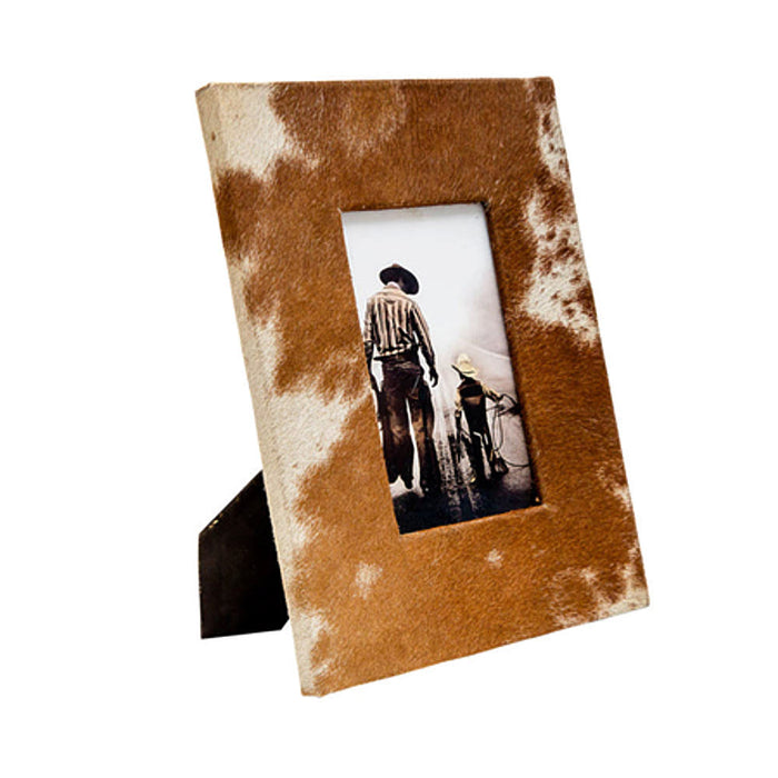 Myra Brown and White Hair on Hide 4x6 Photo Frame