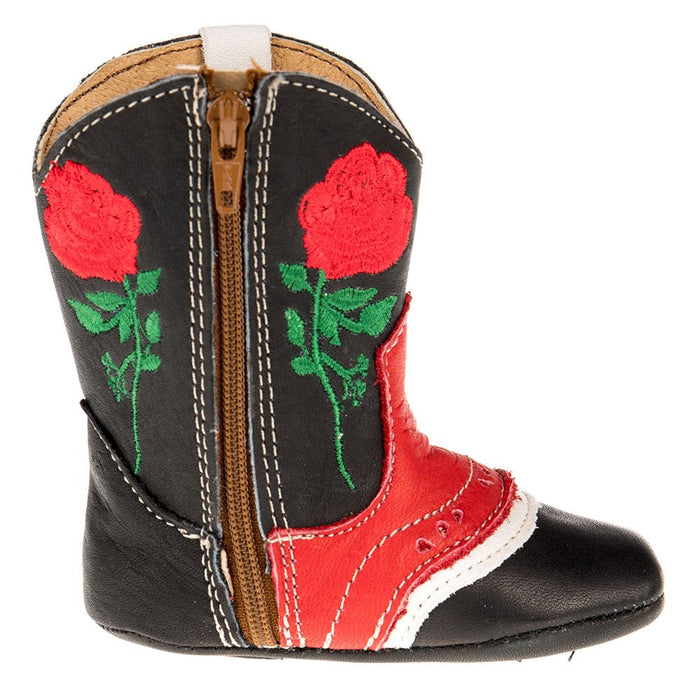 Shea Baby Kid's Ruby Rose Black and Red Boot
