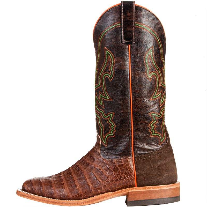 Anderson Bean Men's Tobacco Caiman Brown Raven Cowboy Boots