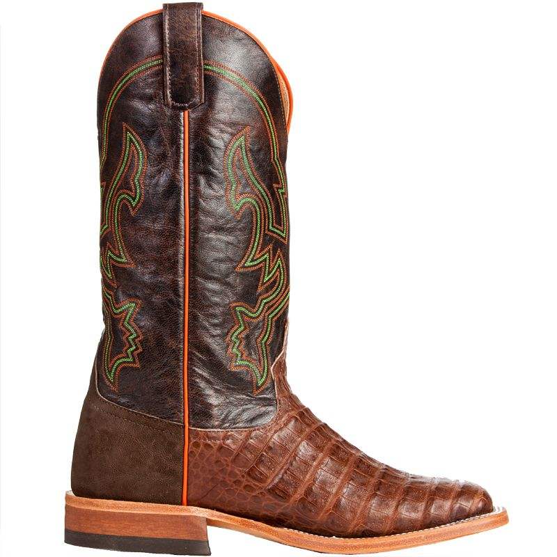 Anderson Bean Men's Tobacco Caiman Brown Raven Cowboy Boots