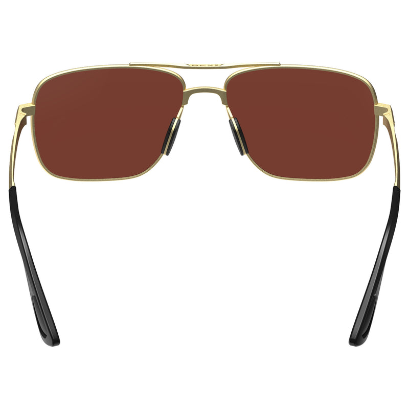 Bex Porter Matte Gold and Brown Sunglasses