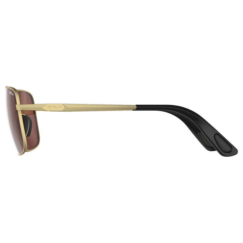 Bex Porter Matte Gold and Brown Sunglasses