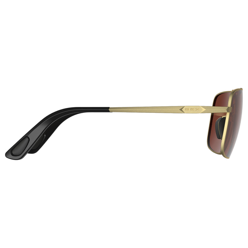 Bex Porter Matte Gold and Brown Sunglasses