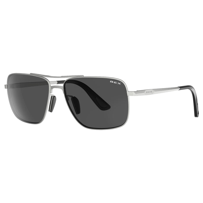 Bex Porter Matte Silver and Grey Sunglasses