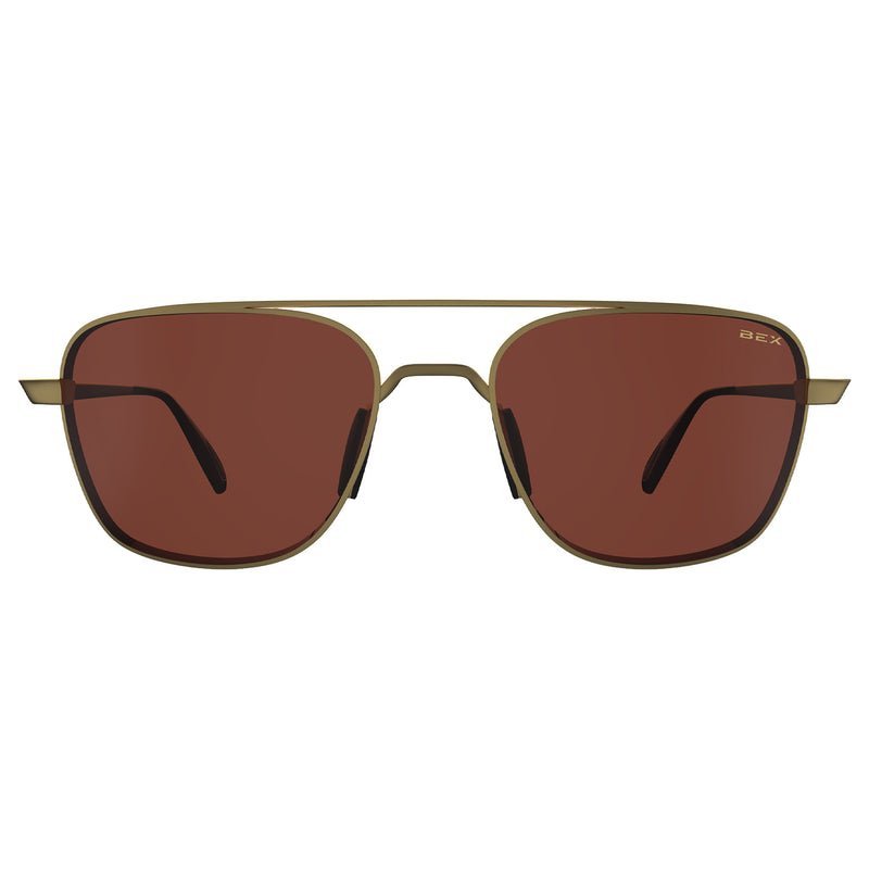 Bex Gold and Brown Mach Sunglasses
