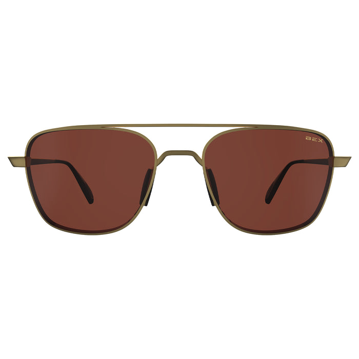 Bex Gold and Brown Mach Sunglasses