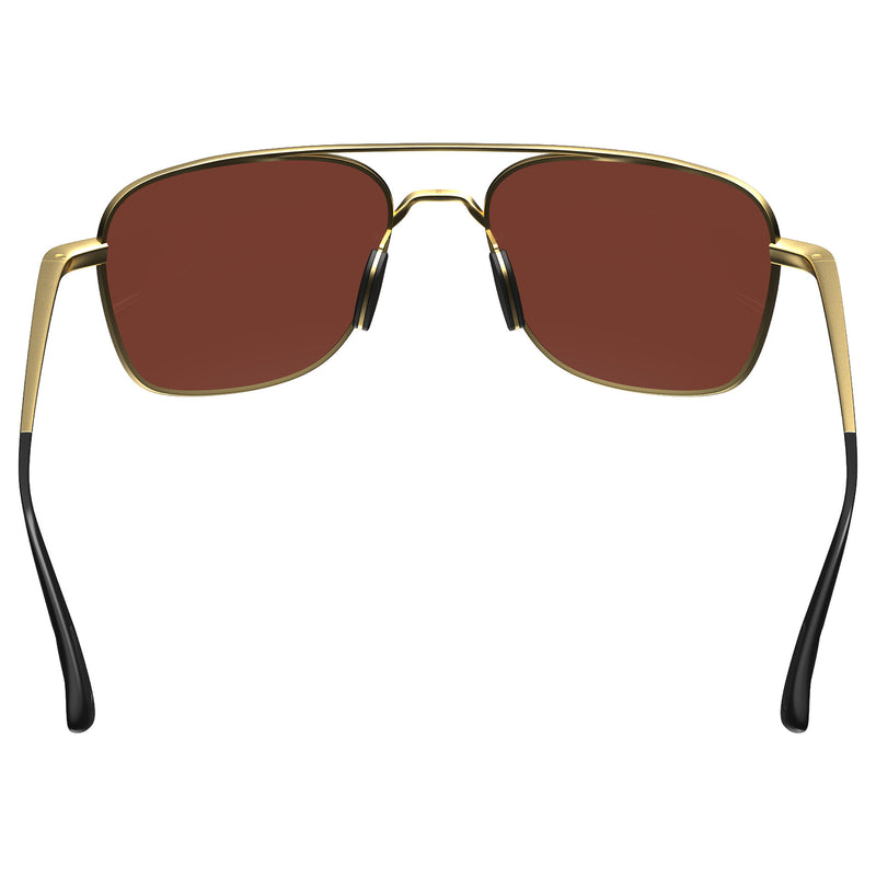 Bex Gold and Brown Mach Sunglasses