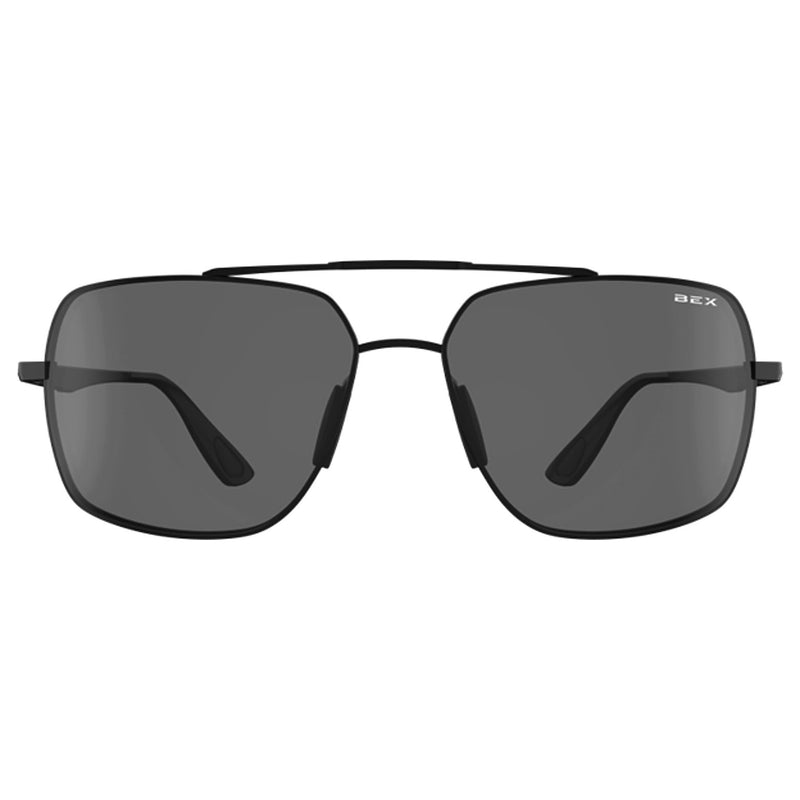 Bex Wing Matte Black and Gray Sunglasses