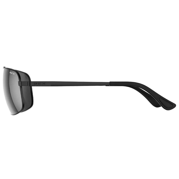 Bex Gambit Polished Black, Grey, Silver Sunglasses