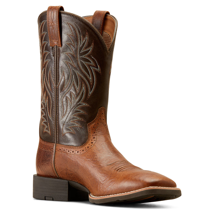 Ariat Men`s Sport Peanut Butter Vamp 11In Brown Top Boot