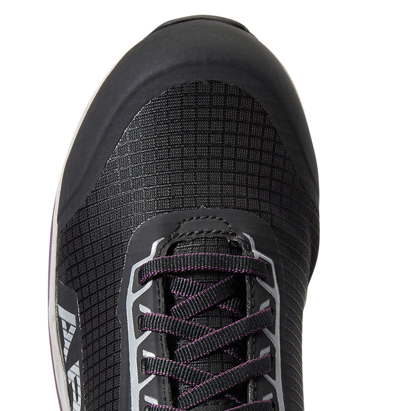 Ariat Women`s Outpace Black and Purple Composite Toe Work Shoe