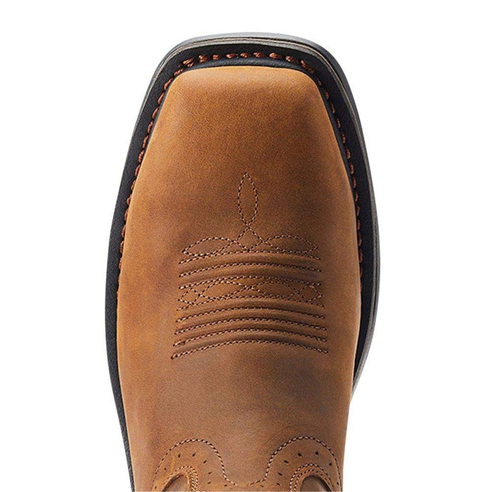 Ariat Men`s Sierra Shock Shield Patriot Steel Toe 11In Brown Work Boot