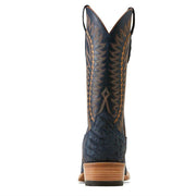 Ariat Men`s Navy Sueded Caiman Belly Vamp Futurity Finalist Cowboy Boot
