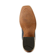 Ariat Men`s Navy Sueded Caiman Belly Vamp Futurity Finalist Cowboy Boot