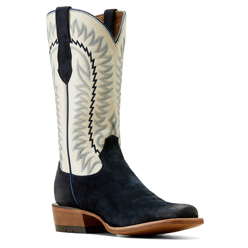 Ariat Men`s Polo Blue Roughout Vamp Futurity Time Cowboy Boot