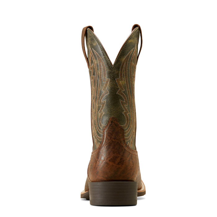 Ariat Mens Sport Big Country Mahogany Elephant Print Vamp Green Top Boot