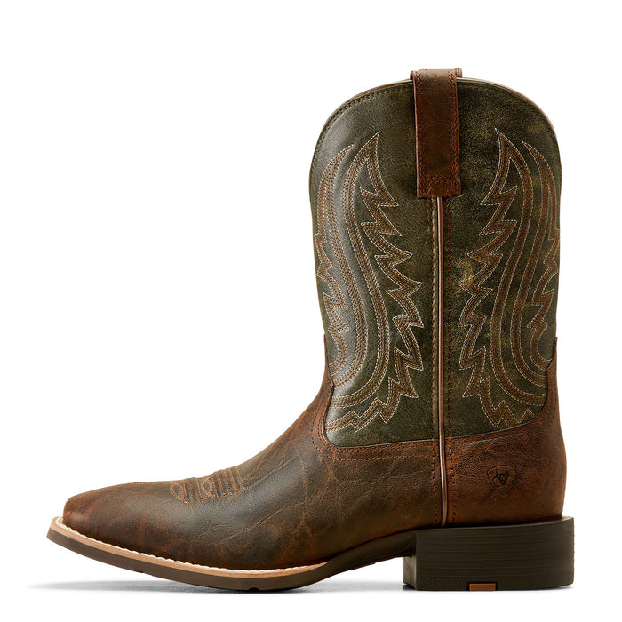 Ariat Mens Sport Big Country Mahogany Elephant Print Vamp Green Top Boot