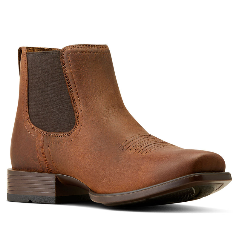 Ariat Mens Booker Ultra Rough Tan Square Toe Boot