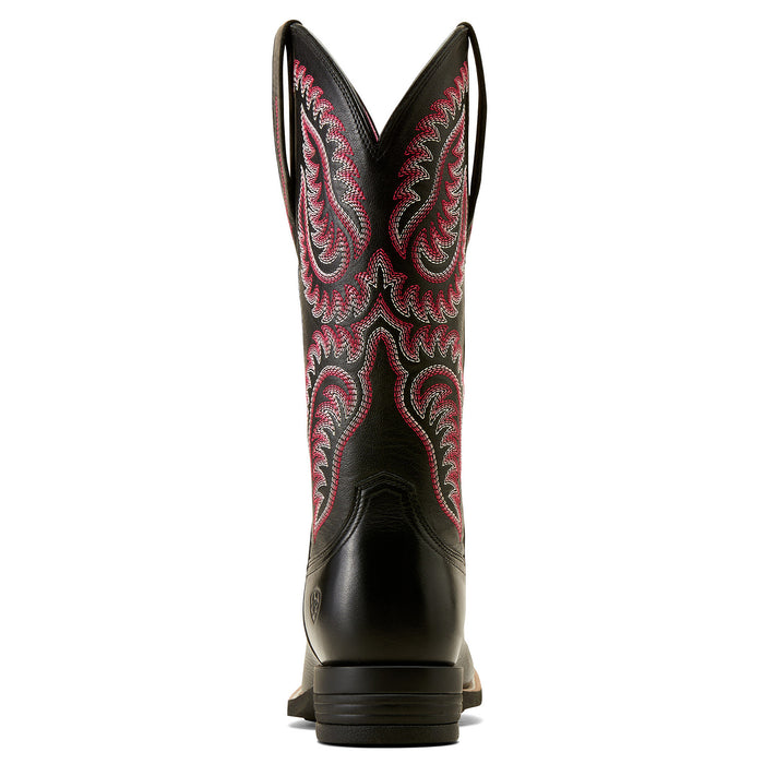 Ariat Womens Cattle Caite Stretchfit Black Deertan 12 In Top Cowgirl Boot