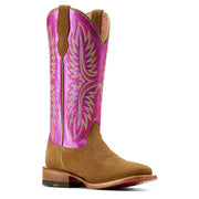 Ariat Womens Frontier Calamity Jane Dijon Roughout 13 In Top Cowgirl Boot