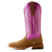 Ariat Womens Frontier Calamity Jane Dijon Roughout 13 In Top Cowgirl Boot