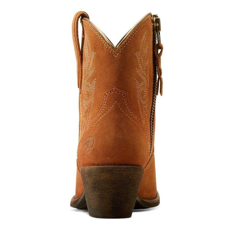 Ariat Womens Harlan Walnut Suede 7 In Top Cowgirl Boot