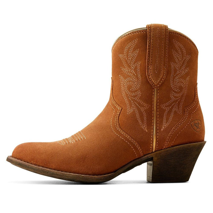 Ariat Womens Harlan Walnut Suede 7 In Top Cowgirl Boot