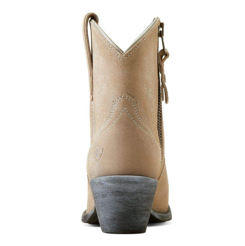 Ariat Womens Harlan Granite Grey Suede 7 In Top Cowgirl Boot